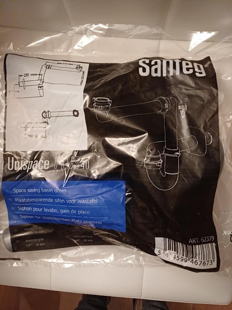Santeg UniSpace Plus afvoer sifon voor wastafel (X2O), Enlèvement, Neuf, Autres types