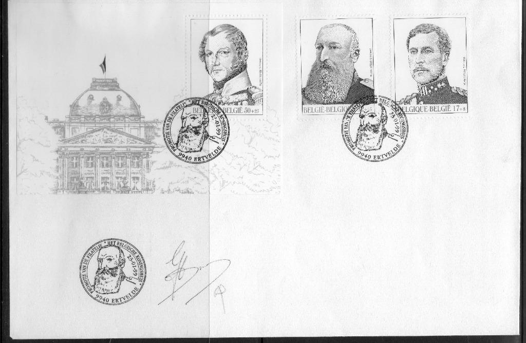 Année 1999 : FDC 2793-2795 - bloc 78 - La dynastie belge - O, Enlèvement ou Envoi