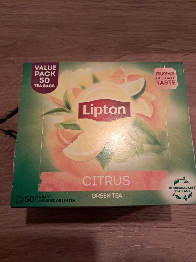 Lipton green tea citrus 50 zakjes, Hobby en Vrije tijd, Theezakjes, Ophalen