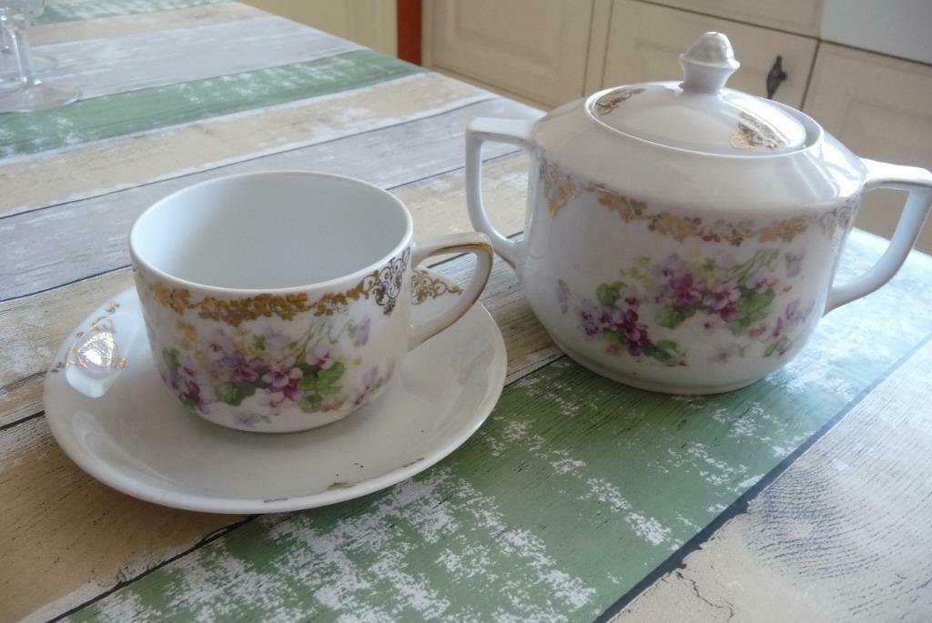 Koffieservies met bloemmotief Crecho Slovakia-Victoria, Ophalen of Verzenden