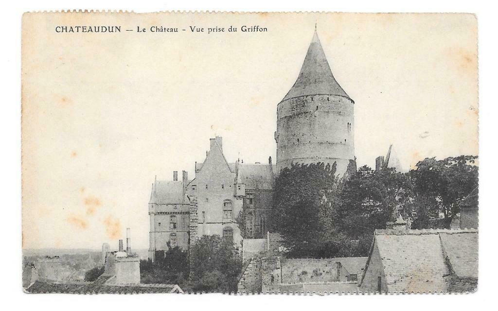 Chateaudun le château vue prise du Griffon, Ophalen of Verzenden, Ongelopen, Frankrijk