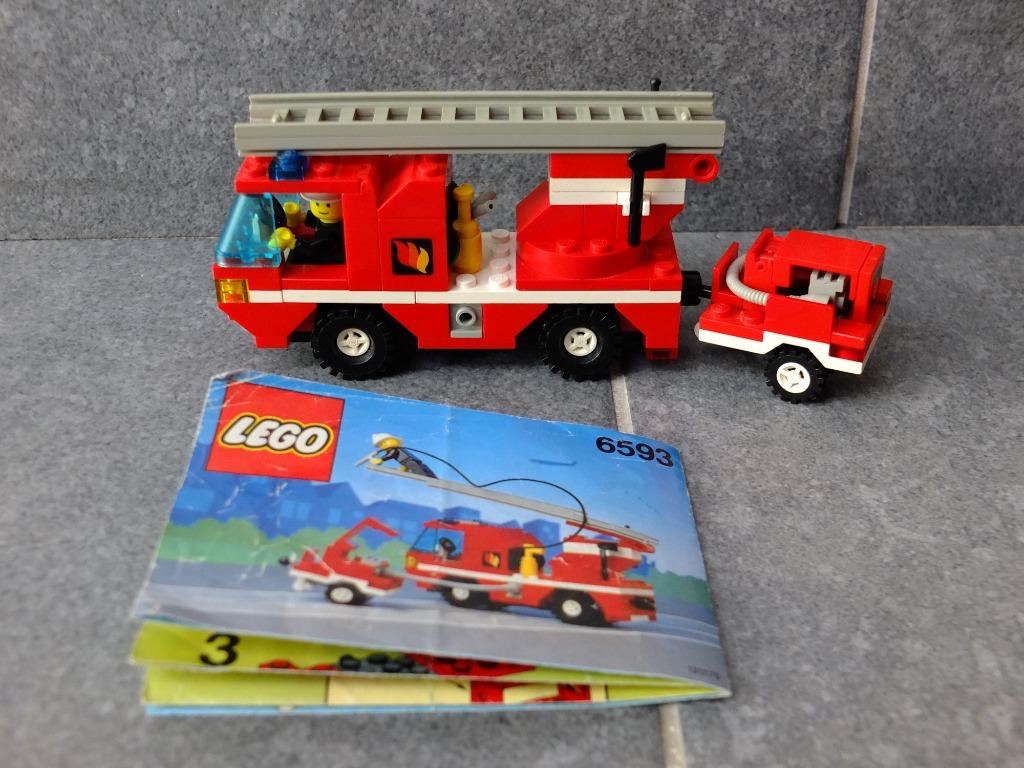 Lego 6593 - Camion pompier (Blaze Battler), 1991, Enlèvement ou Envoi, Utilisé, Ensemble complet, Lego