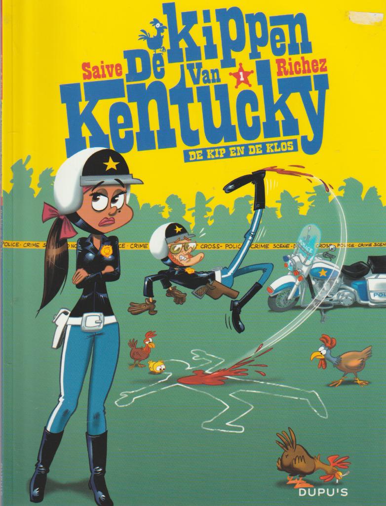 Strip De kippen van Kentucky - de kip en de klos., Envoi