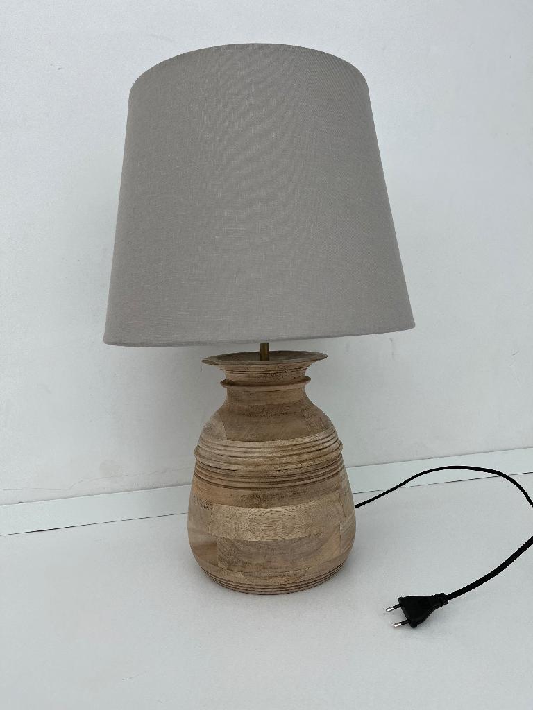 Tafellamp van mangohout - Maison du Monde, Ophalen, Zo goed als nieuw, Hout, 50 tot 75 cm
