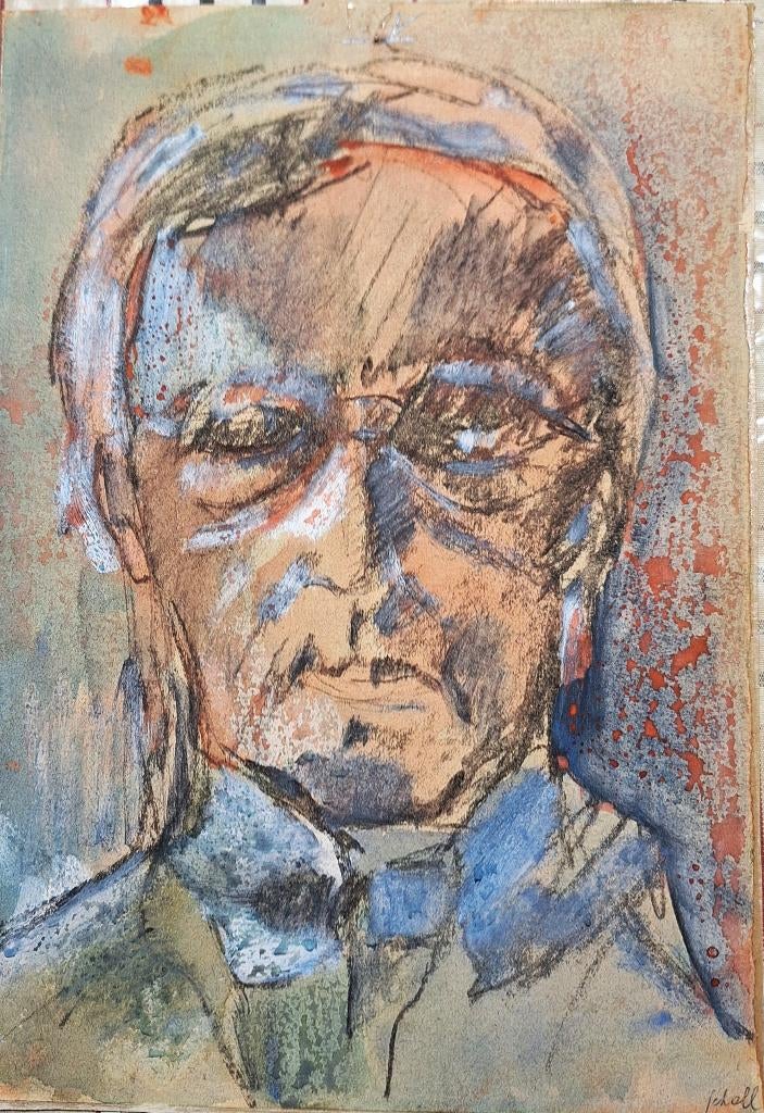 pasteltekening van Maurice Schelck - Latemse school, Enlèvement ou Envoi