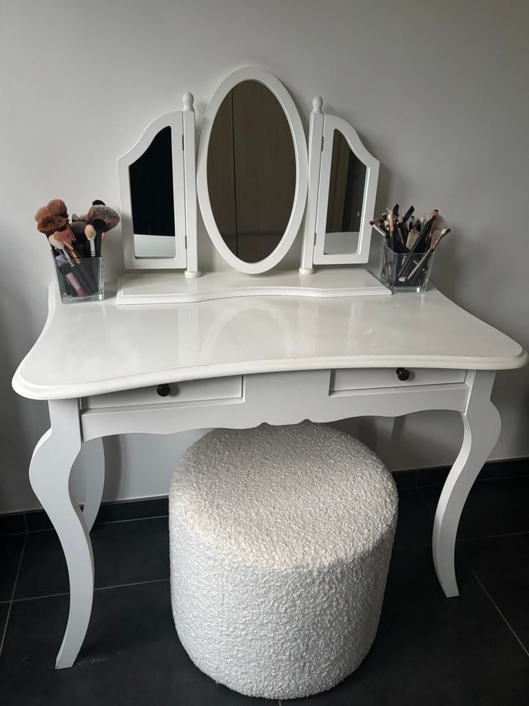 Witte make-uptafel, Huis en Inrichting, Ophalen, Gebruikt