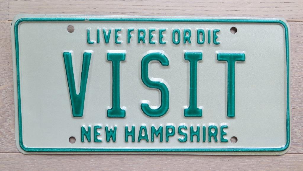 Nummerplaat New Hampshire - License Plate - Live Free or Die, Ophalen of Verzenden, Zo goed als nieuw, Auto's