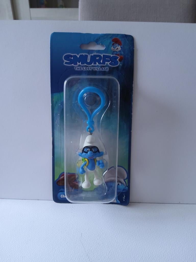 Porte clé Schtroumpf, Collections, Enlèvement ou Envoi, Comme neuf, Schtroumpf à Lunettes, Poupée, Figurine ou Peluche