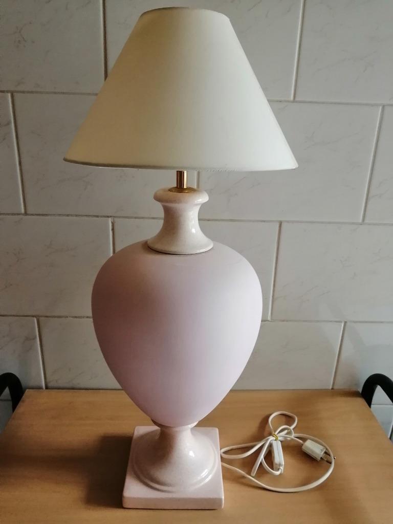 Grande Lampe à poser. Crême/rose pastel, Enlèvement