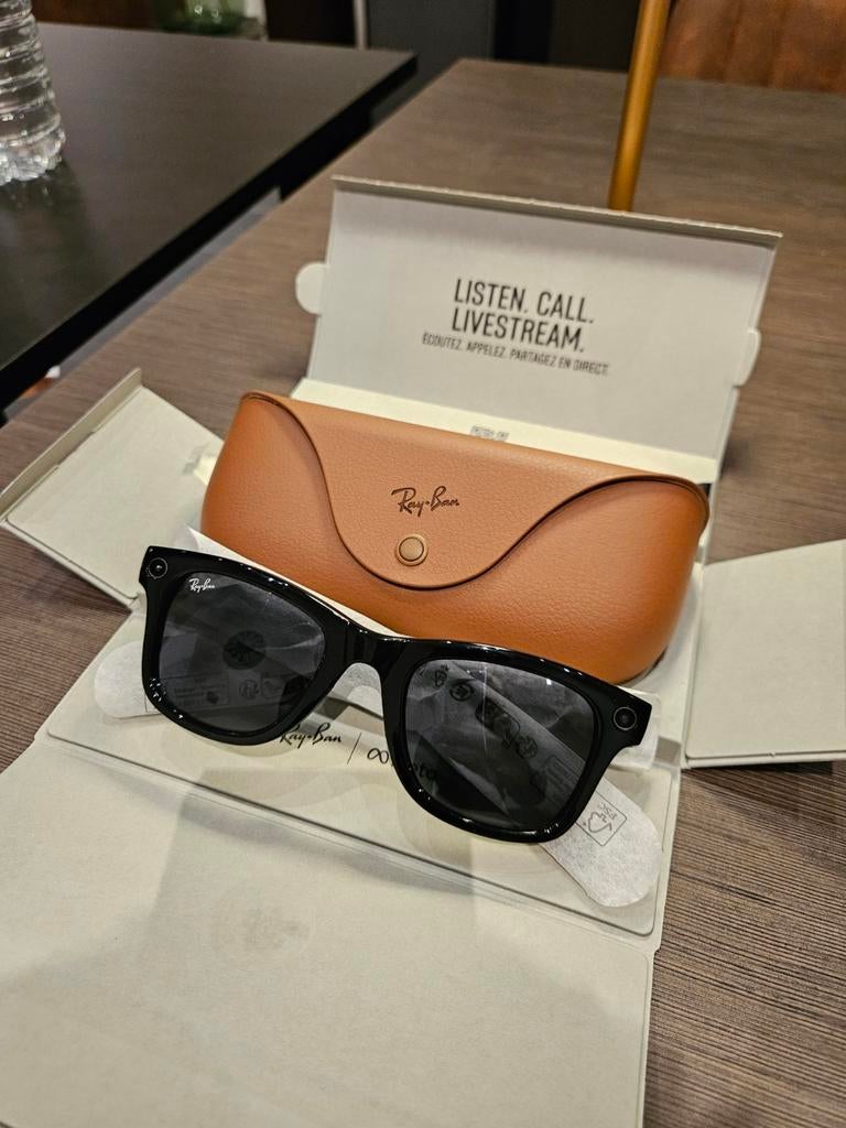 Rayban meta wayfarer gen 1 nieuw smartglasses, Ophalen of Verzenden, Zwart, Ray-Ban