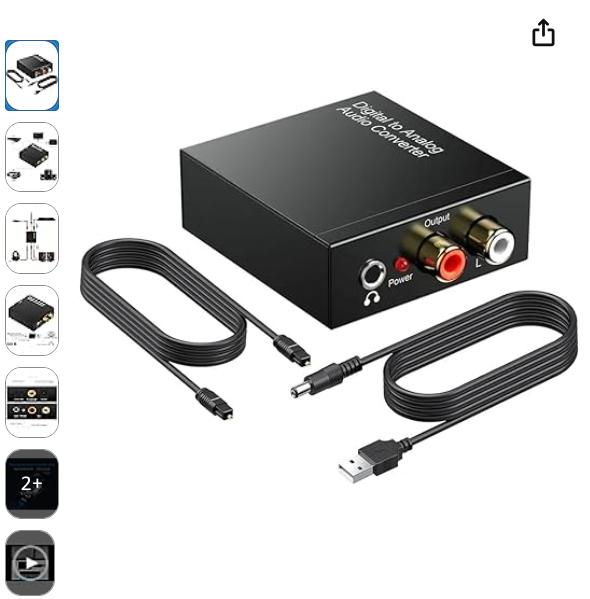 Digitaal-analoog adapter, TV, Hi-fi & Vidéo, Câbles audio & Câbles de télévision, Enlèvement, Comme neuf, Moins de 2 mètres, Câble Interlink