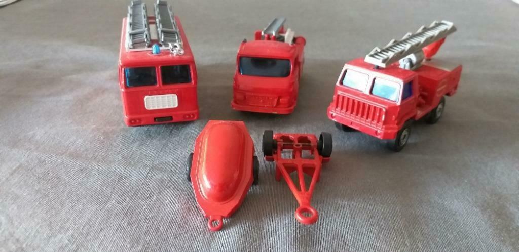 3 véhicules pompiers + 2 remorques, Enlèvement ou Envoi, Utilisé, Voitures