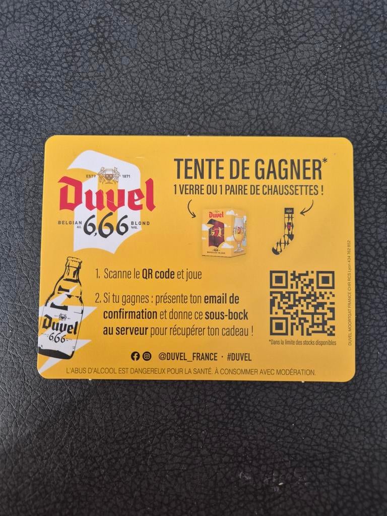 Duvel bierkaartje, Verzamelen, Ophalen of Verzenden, Duvel
