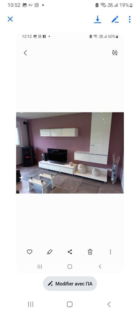 Ensemble TV mural blanc, Enlèvement, Utilisé, Autres matériaux, Contemporain