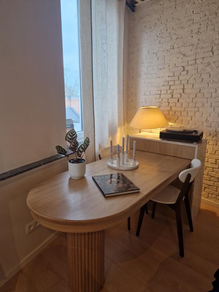 Table à manger en marbre véritable et bois - Maison de Monde, Enlèvement