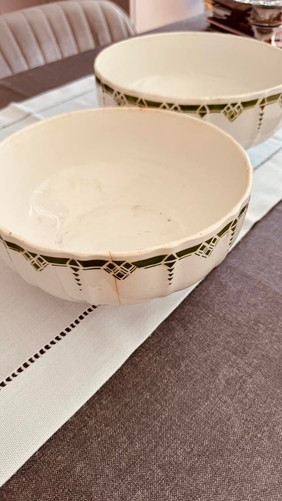 2 bols en porcelaine, Enlèvement, Utilisé, Rond, Autres matériaux