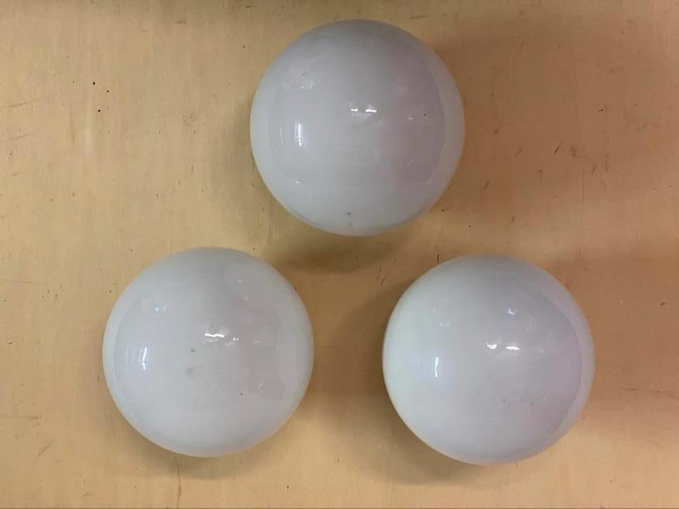 Glazen bollampen ( plafond ), Huis en Inrichting, Ophalen of Verzenden, Zo goed als nieuw, Glas