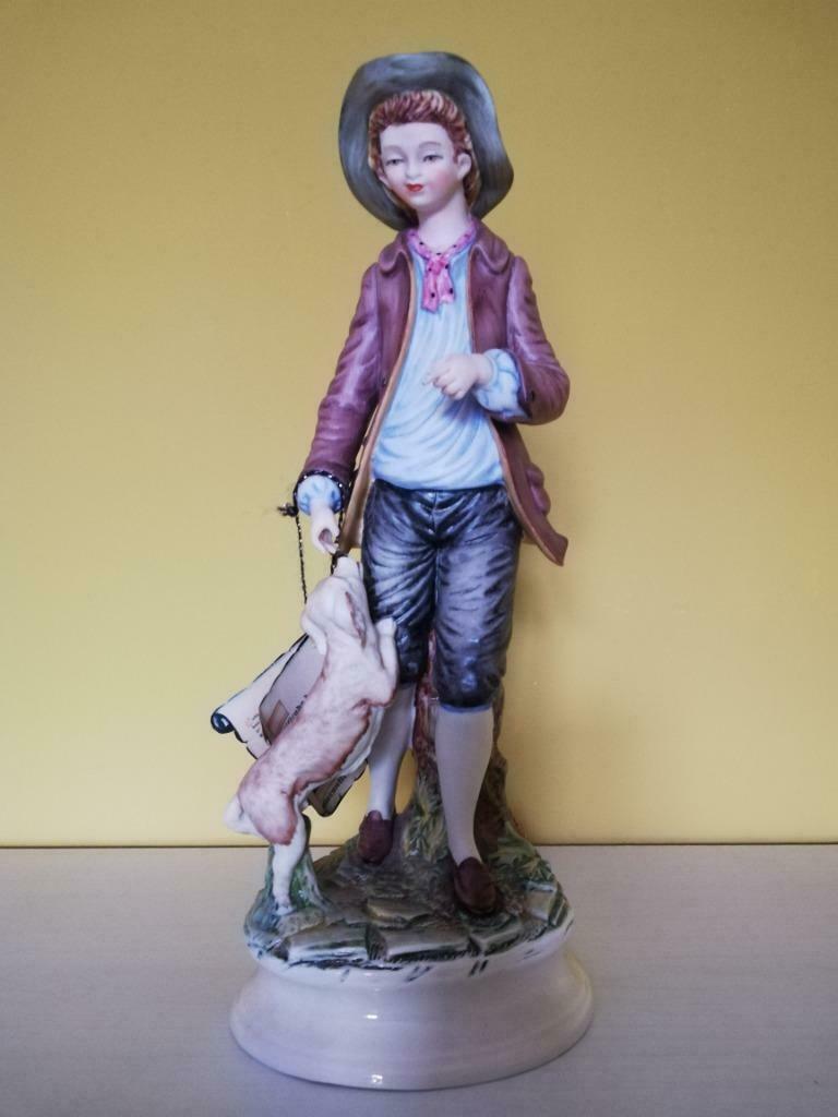 Vintage handgemaakt Galos beeldje van een  herdersjongen, Antiek en Kunst, Ophalen of Verzenden