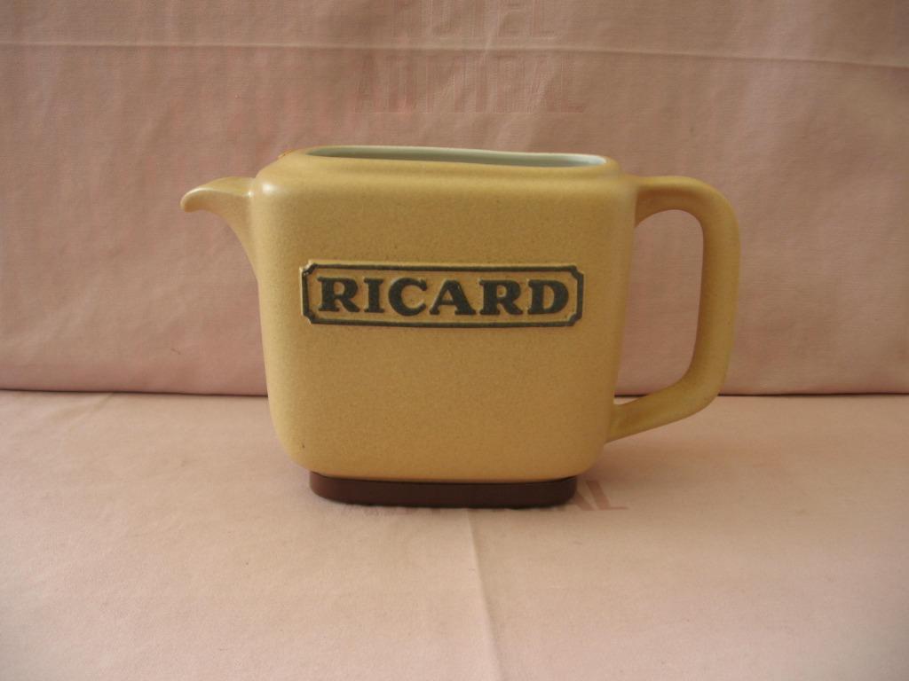 Pichet Ricard 1 litre rectangulaire en pierre marron RICARD, Enlèvement ou Envoi, Comme neuf, Ustensile