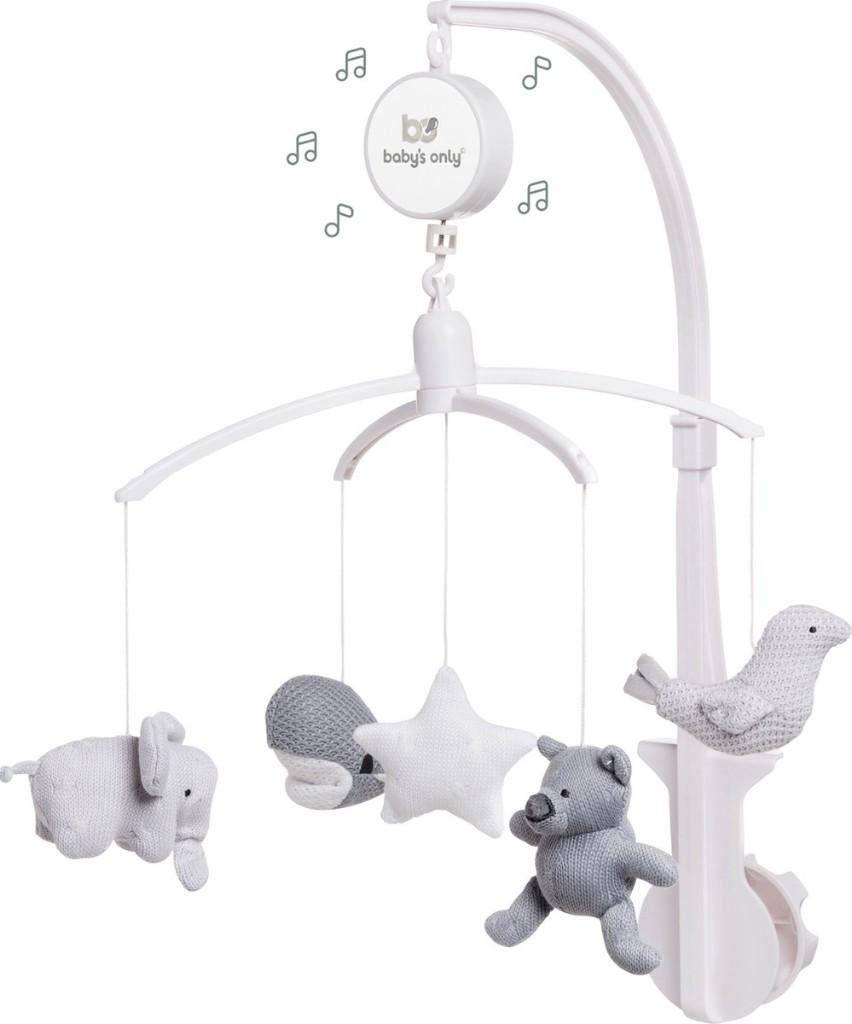 Muziekmobiel Baby's Only - zilvergrijs - wit - grijs, Kinderen en Baby's, Ophalen, Zo goed als nieuw, Mobiel, Met geluid