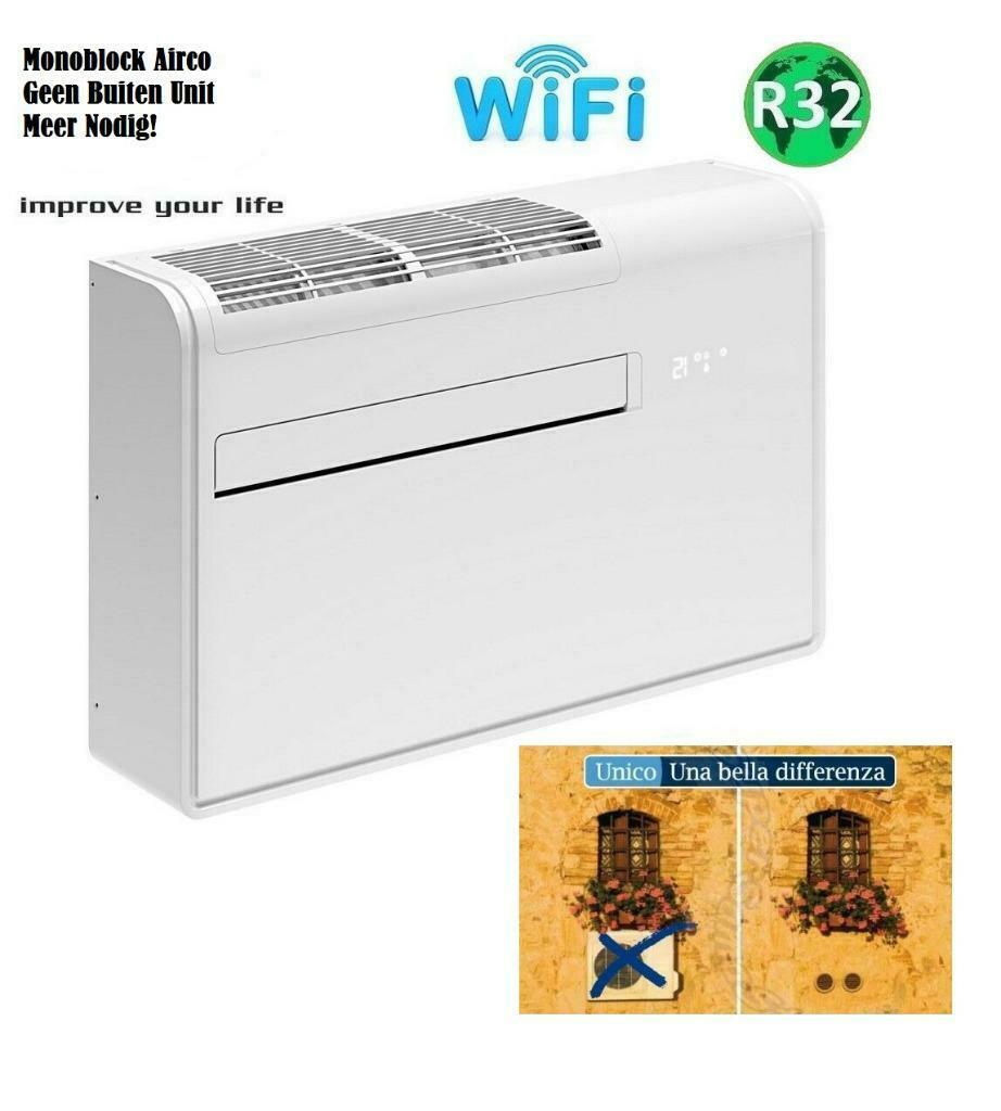 Monoblok Airco 12 HP. All-Inn!  Geen Buitenunit Meer Nodig!, Elektronische apparatuur, Airco's, Nieuw, Ventileren, Verwarmen, Afstandsbediening