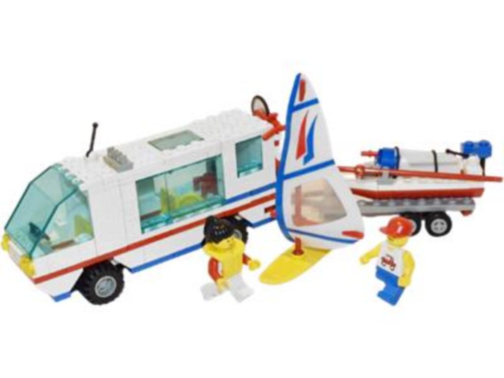 LEGO Classic Town 6351 Surf N' Sail Camper MET boekje, Ophalen of Verzenden, Zo goed als nieuw, Complete set, Lego