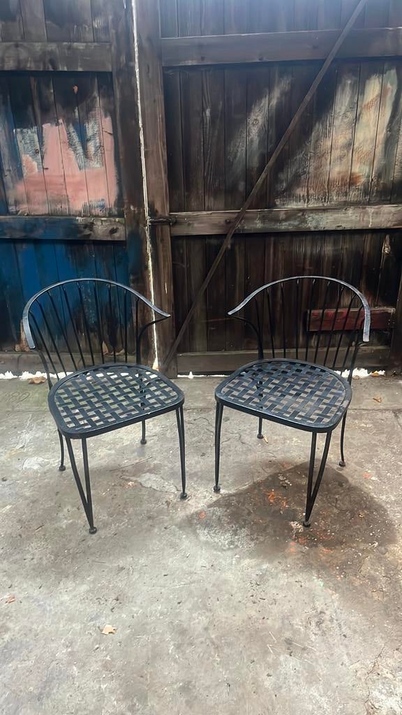 Tuin stoelen staal, Tuin en Terras, Tuinstoelen, Ophalen, Gebruikt, Metaal