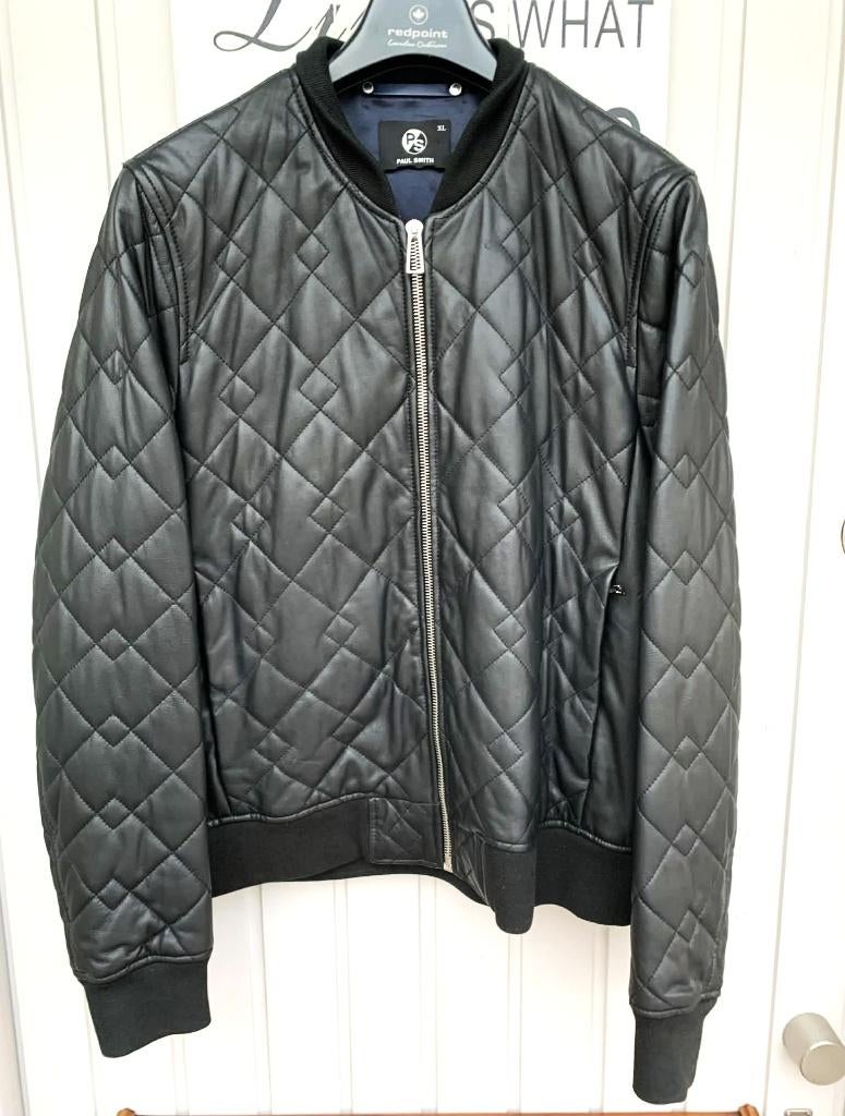 Paul Smith leder blouson XL, Paul Smith, Zwart, Maat 56/58 (XL), Ophalen of Verzenden