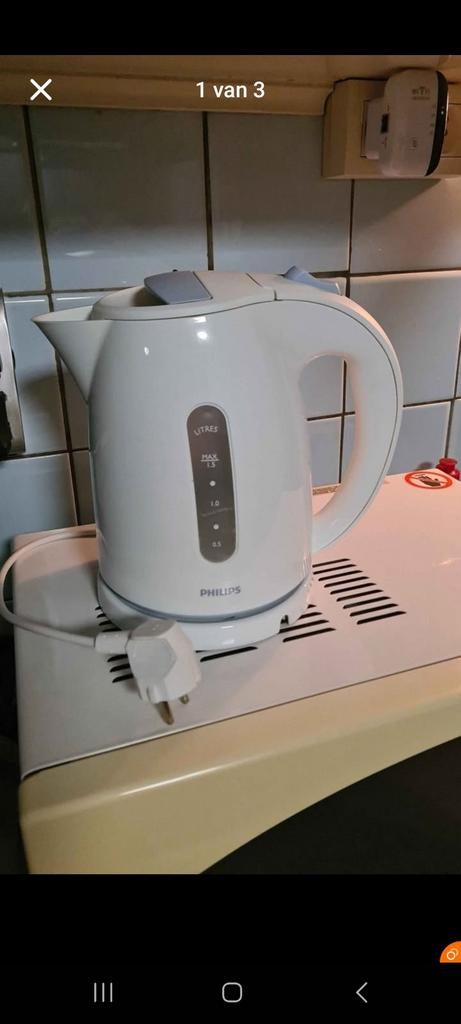 Bouilloire Philips 1,5 l, Moins de 1 litre, Enlèvement ou Envoi, Utilisé