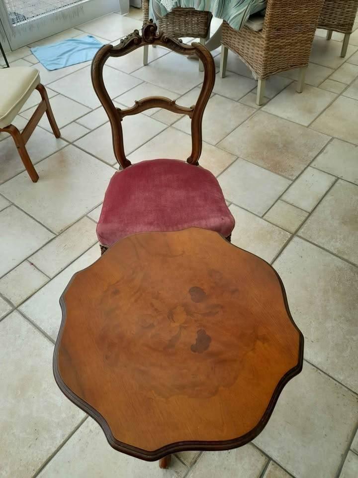 ENSEMBLE GUERIDON ET SA CHAISE., Enlèvement