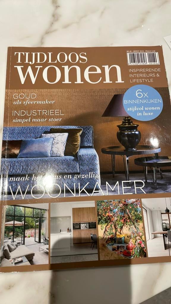 Magazine tijdloos wonen herfst 2018 nr 48, Boeken, Ophalen of Verzenden, Gelezen, Interieur en Design