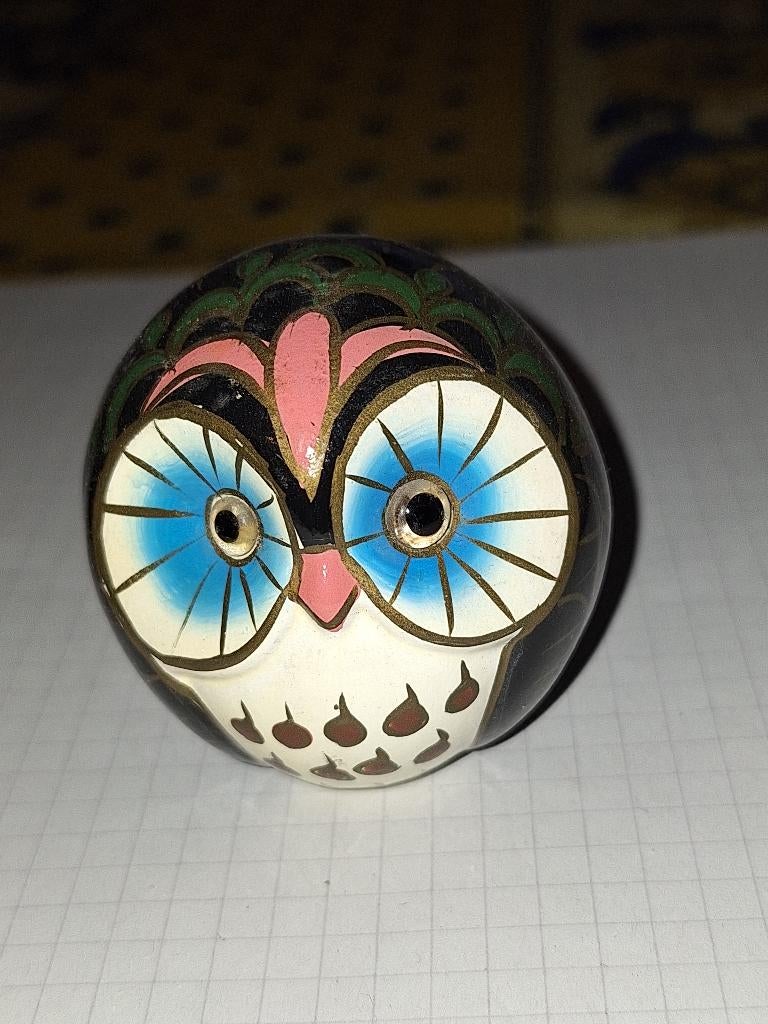 beelden beeldjes miniatuur uil, Ophalen of Verzenden, Gebruikt, Vogel, Beeldje of Figuurtje