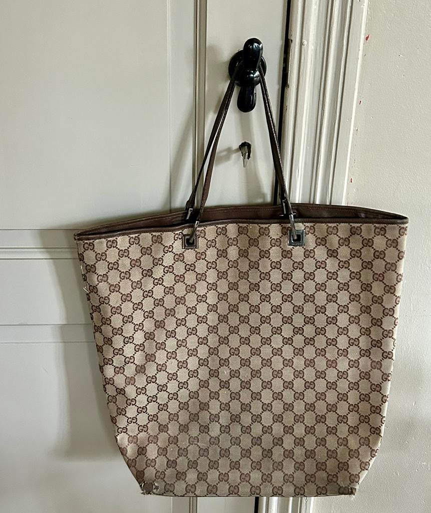 Gucci shopper, Handtassen en Accessoires, Tassen | Damestassen, Ophalen, Gebruikt, Bruin, Overige typen