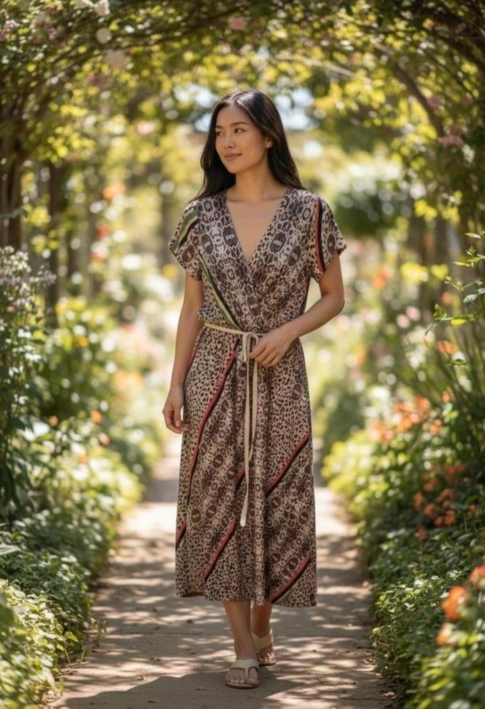 ✨️MINERVA MODA Jurk Maat S/M - Met BUNDELKORTING‼️✨️, Bruin, Nieuw, Ophalen of Verzenden, Maat 36 (S)