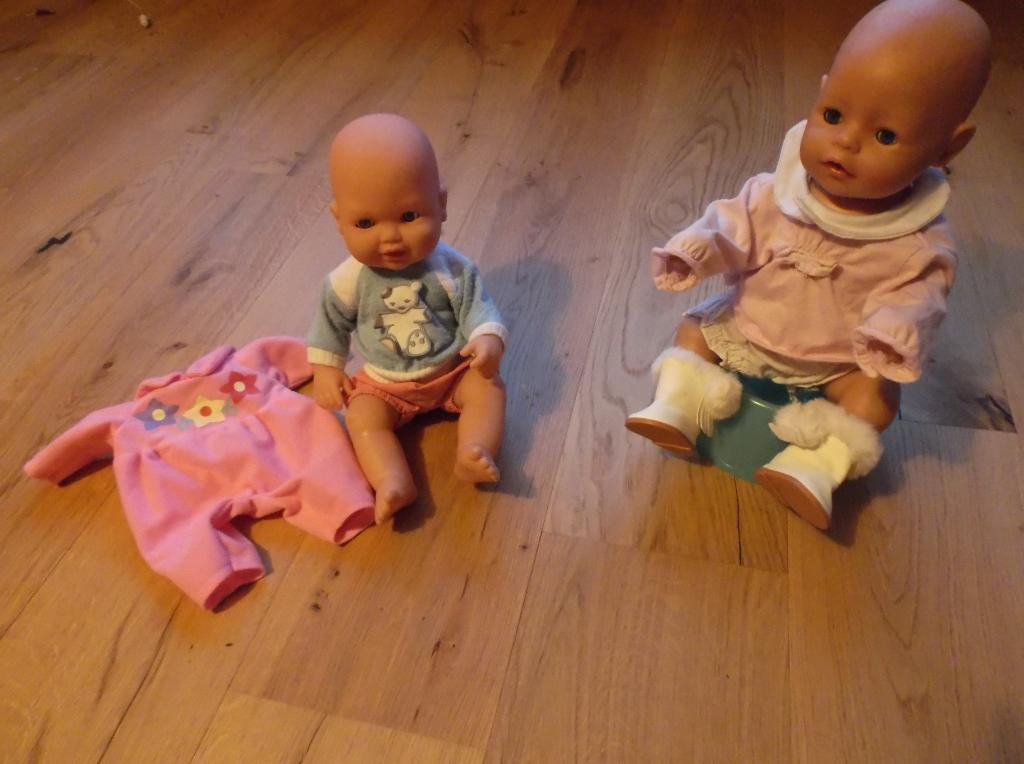Poupées/Poppen (x2) - Zapf + Loko Toys, Enlèvement, Utilisé, Baby Pop