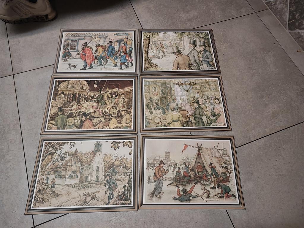 6 verschillende Anton Pieck prenten, Ophalen, Prent