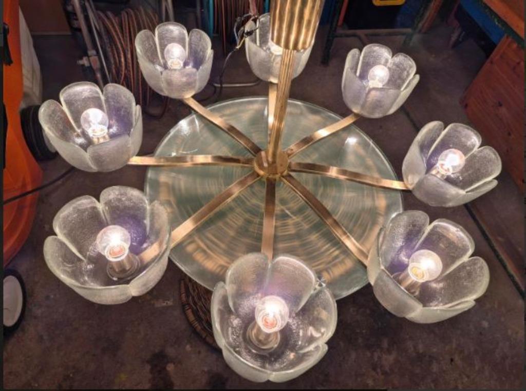 vintage Kalmar Murano kroonluchter xl, Huis en Inrichting, Ophalen, Zo goed als nieuw, Glas, Mid century