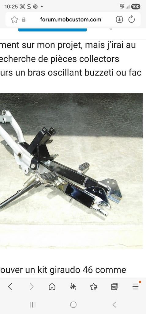 JE RECHERCHE SE BRAS OSCILLANT DE PEUGEOT 103 SP OU MVL.