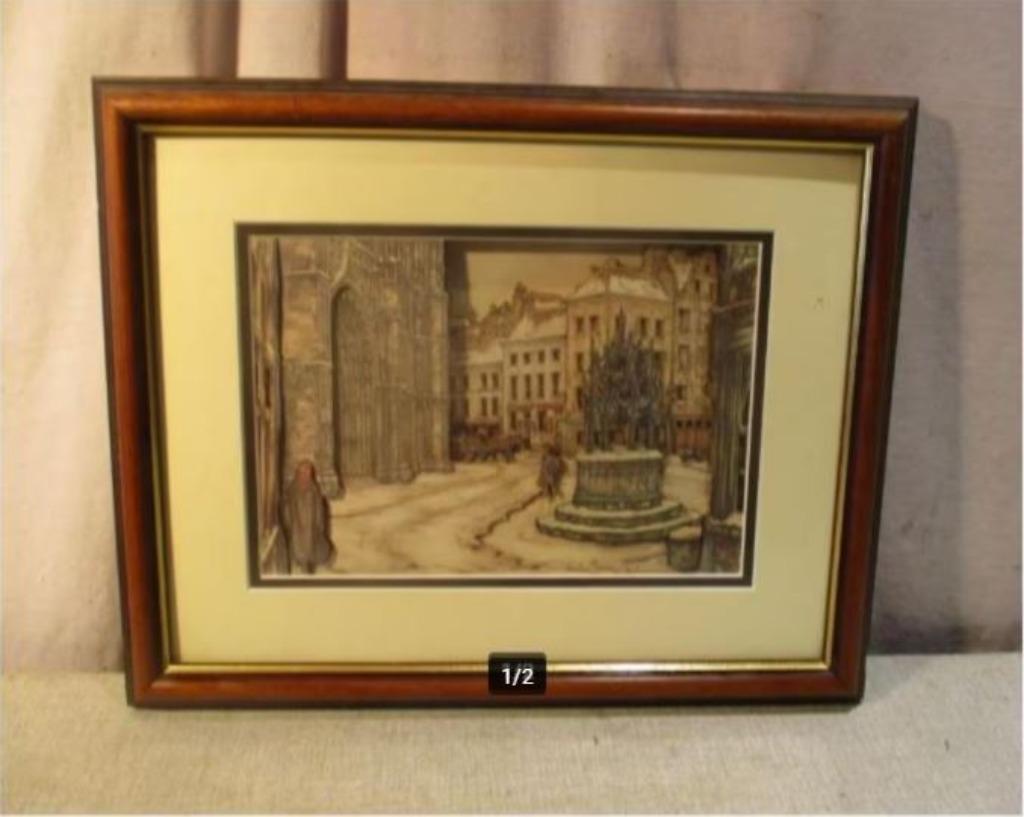 Prachtige 3-dimensionele Prent - Antwerpen - Anton Pieck, Ophalen of Verzenden, Zo goed als nieuw, Print, Oorspronkelijke maker