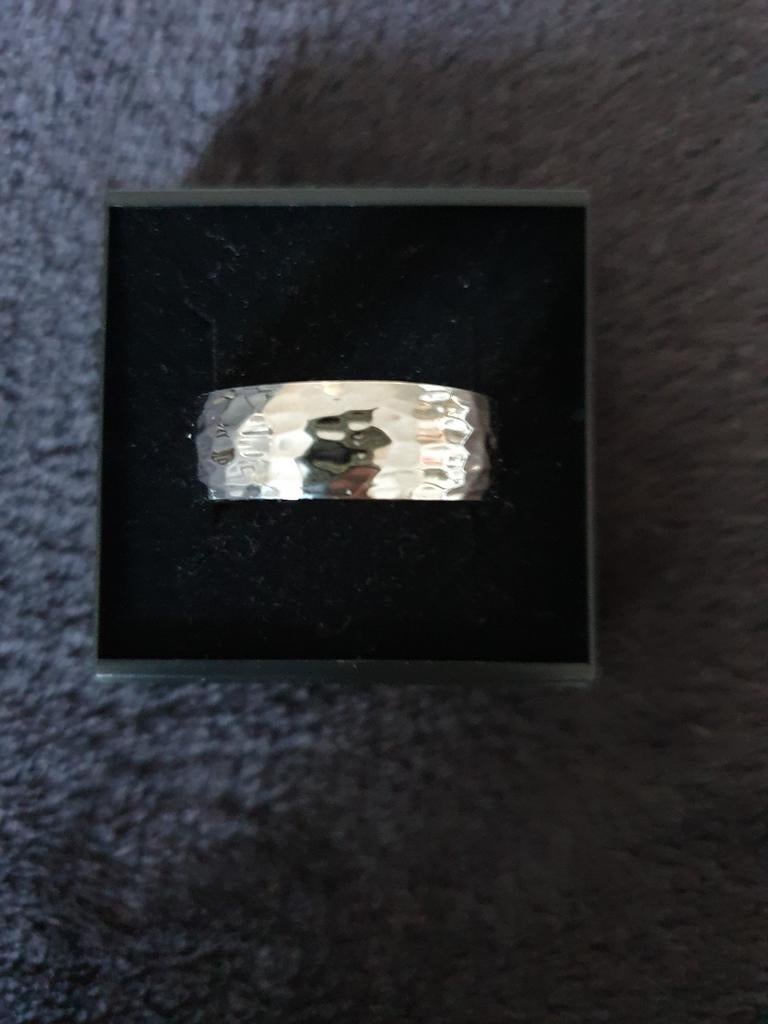 Nieuwe ring voor heren in edelstaal maat 68, Neuf, Fer ou Acier, Homme, Argent