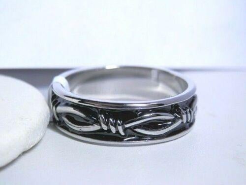 Roestvrij stalen ring met prikkeldraad motief - OPRUIMING!, Ophalen of Verzenden, Nieuw, IJzer of Staal, Dame of Heer