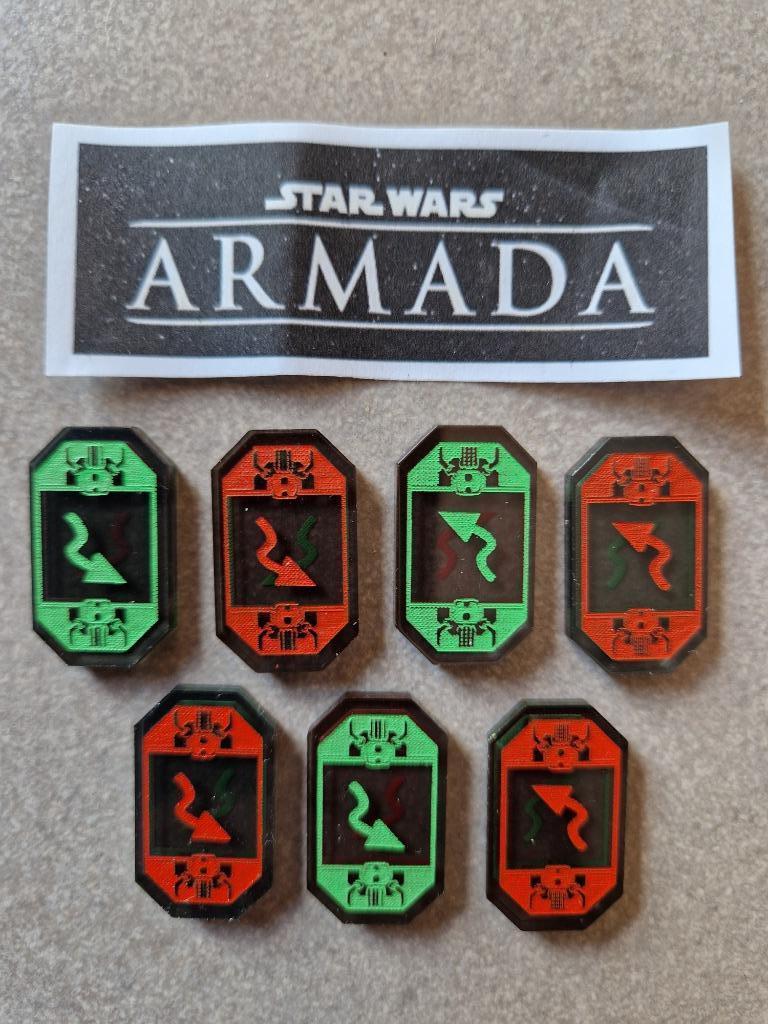 Star Wars Armada 7 Acrylic Evade black tokens FFG goodies, Verzamelen, Star Wars, Ophalen of Verzenden, Zo goed als nieuw, Spel