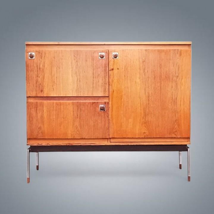 Dressoir Vintage Highboard Bar Alfred Hendrickx 1960's, Huis en Inrichting, Ophalen