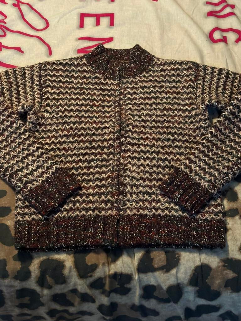 Warme meerkleurige gilet van Imitz (S)., Ophalen, Beige, Imitz, Zo goed als nieuw