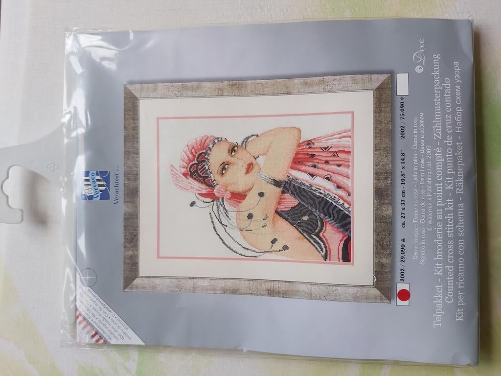Vervaco - Dame in roze - telpakket, Ophalen of Verzenden, Nieuw