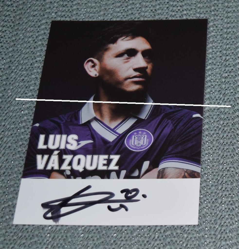 RSC Anderlecht / Foto Luis Vazquez / Handtekening, Verzenden, Nieuw, Spelerskaart