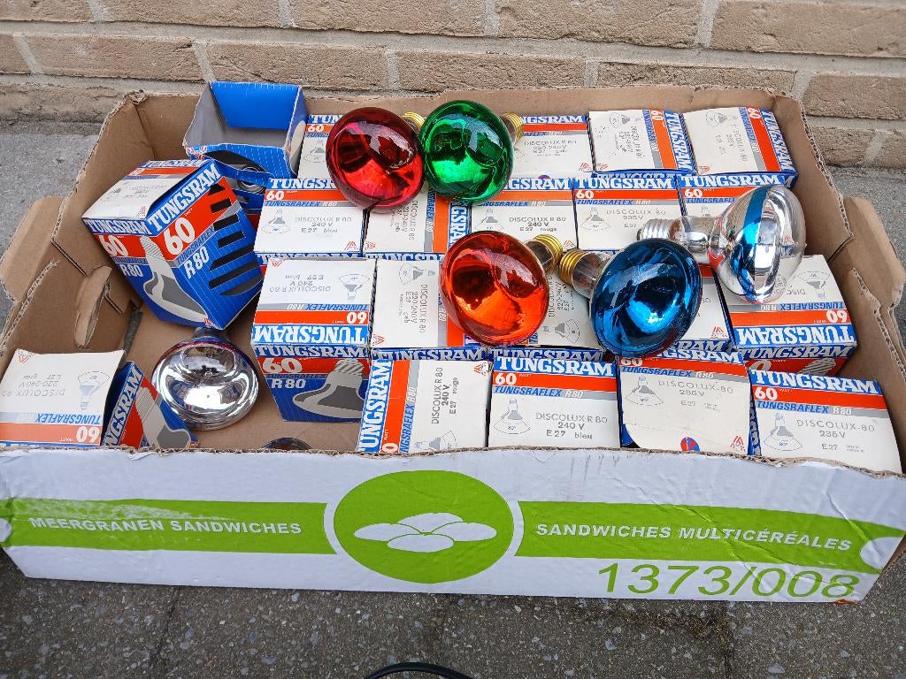 gekleurde lampen R80, Ophalen