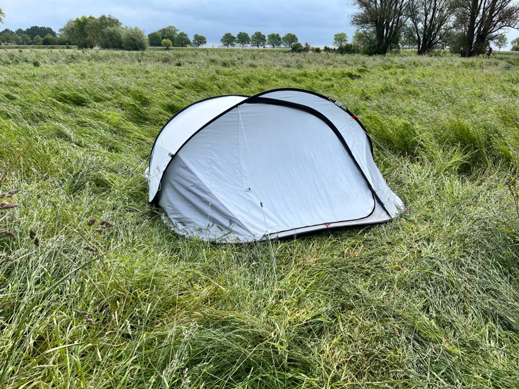 Tent 3 pers. Decathlon - Black & fresh, Ophalen of Verzenden, Gebruikt