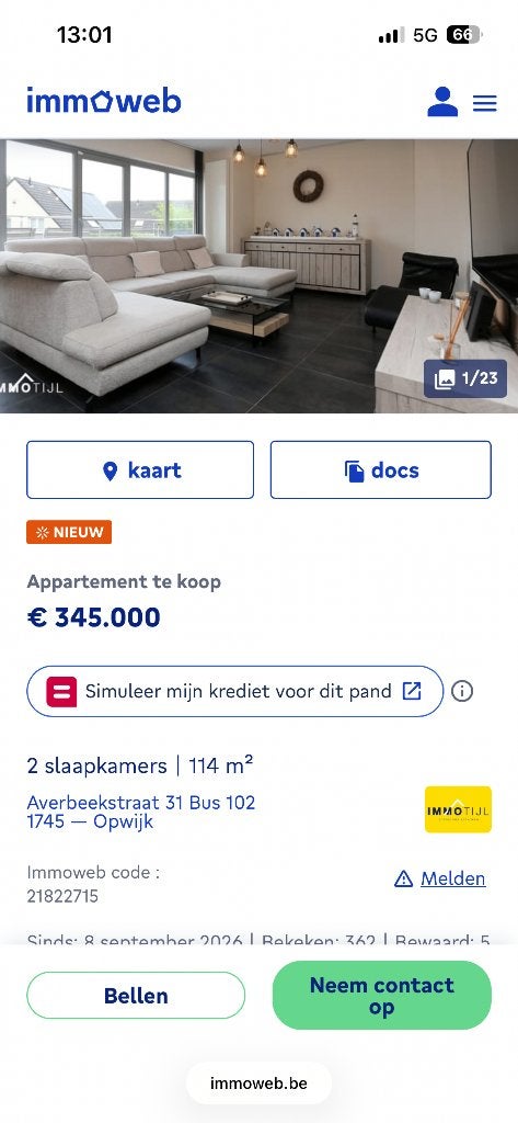 Appartement, Immo, 120 m², Jusqu'à 200 m², 2 pièces, Appartement
