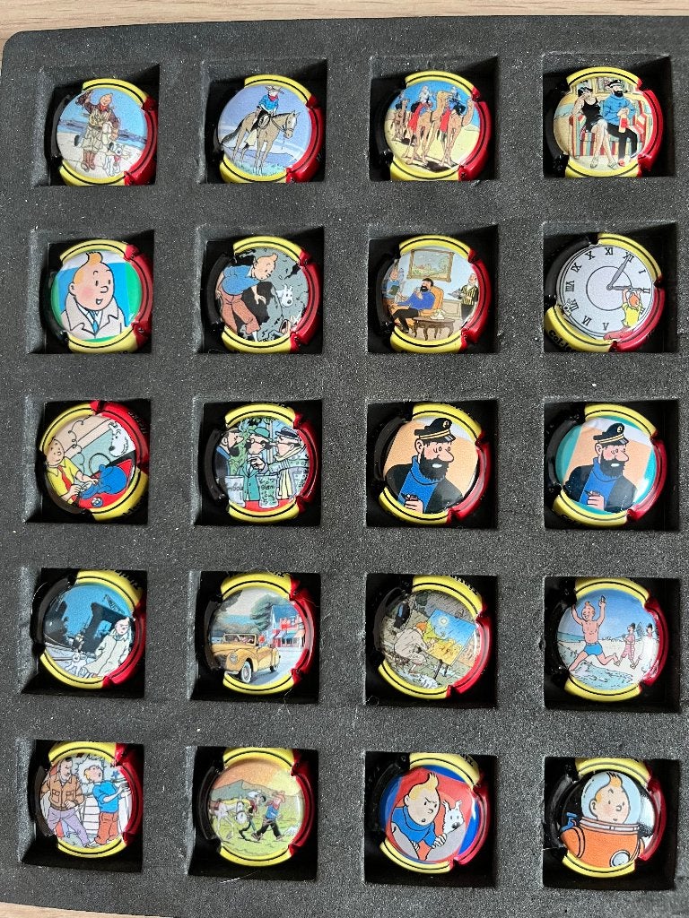 Champagne capsules Kuifje 106 verschillende 4€ per st, Verzamelen, Ophalen of Verzenden